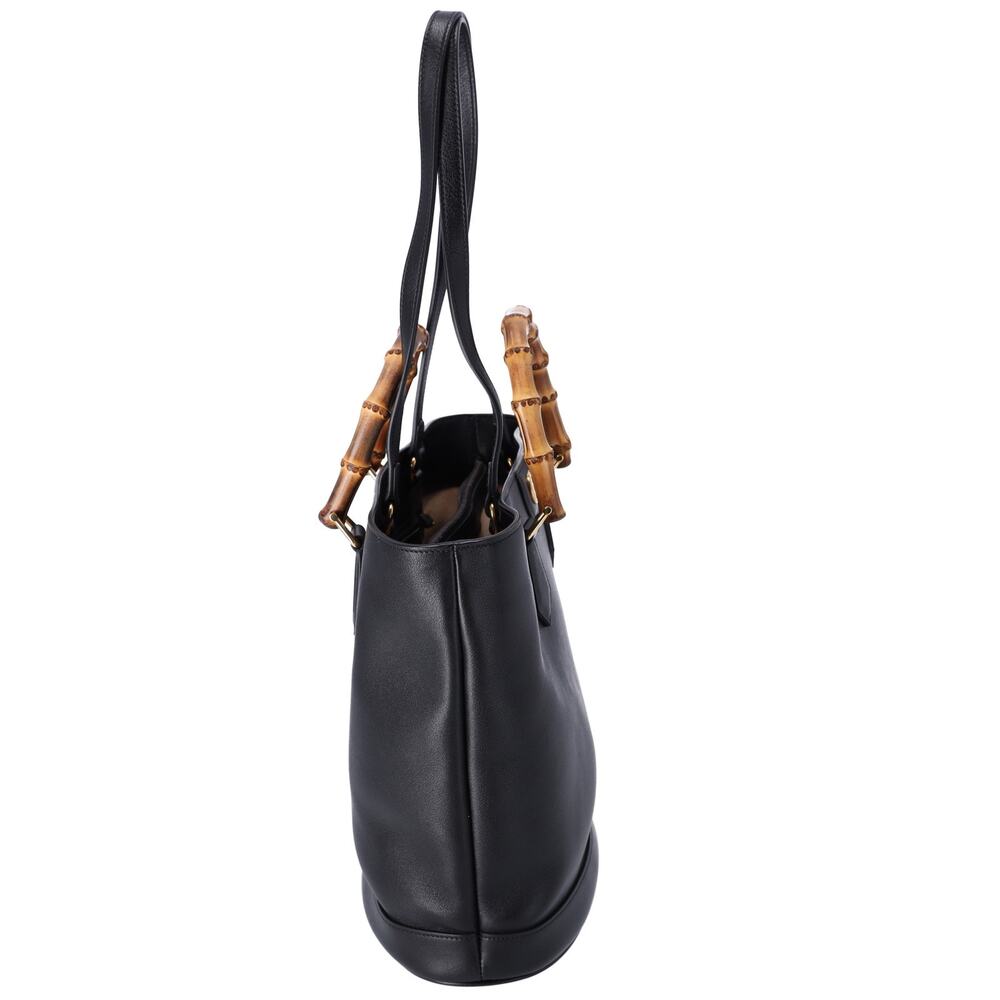 GUCCI Bamboo Diana Tote Bag 750394 Black Leather - Picture 7 of 7